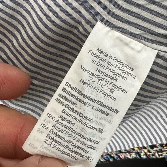 J Crew Metallic Thread Fringe Tweed Jacket 8 - Picture 13 of 13